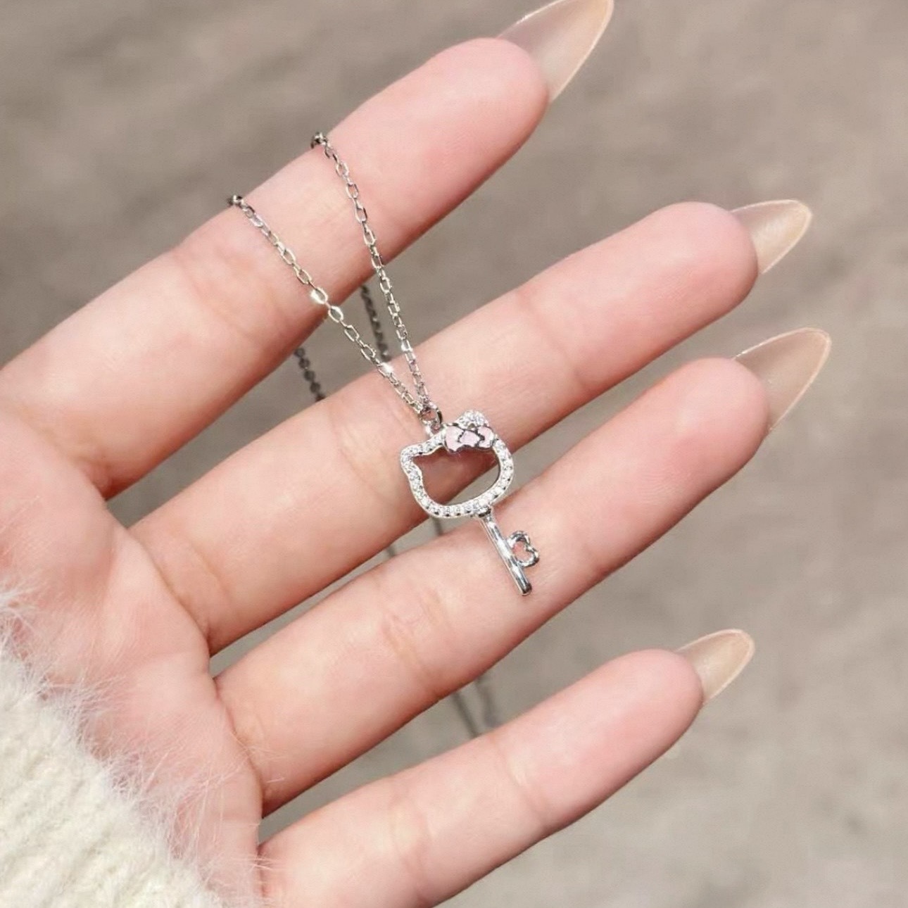 SANRIO 三麗鷗 HELLO KITTY 心之密鑰 項鍊 精緻項鍊 送禮 禮盒 凱蒂貓造型