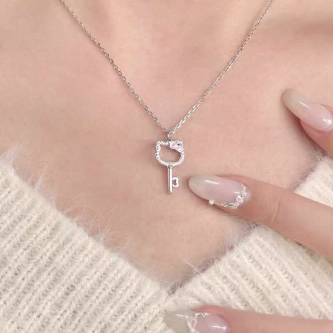 SANRIO 三麗鷗 HELLO KITTY 心之密鑰 項鍊 精緻項鍊 送禮 禮盒 凱蒂貓造型