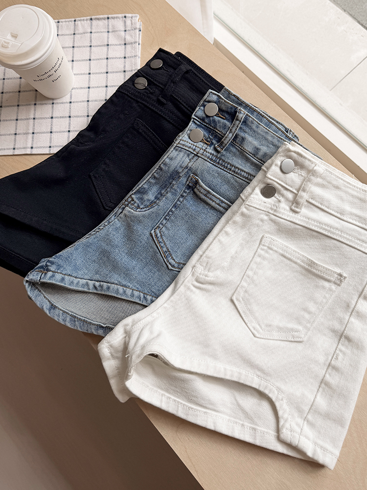 BB出鏡第一 ! 高腰下弧形雙扣短褲(3色，S-L)