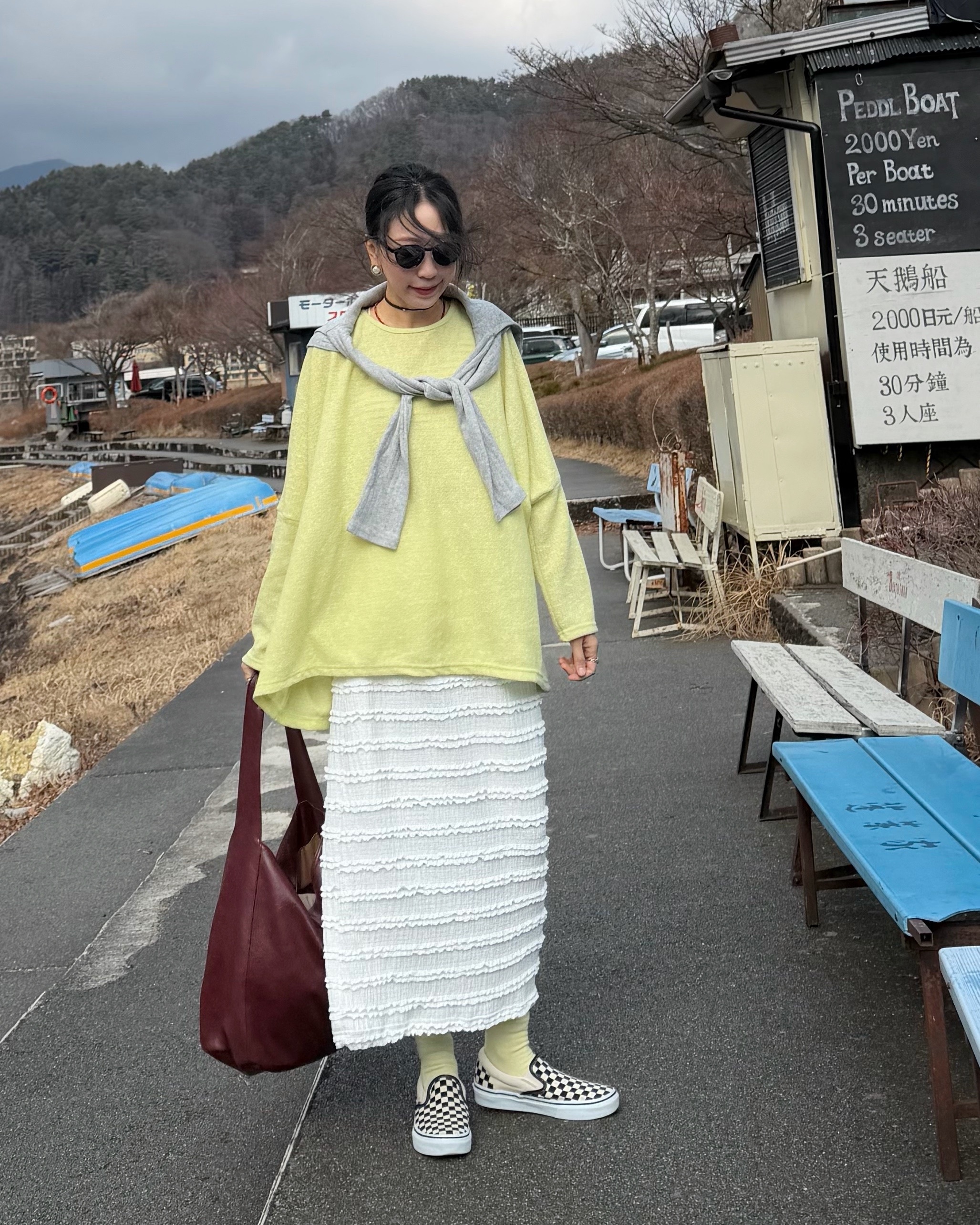 2月新品♥薄針織over size Top