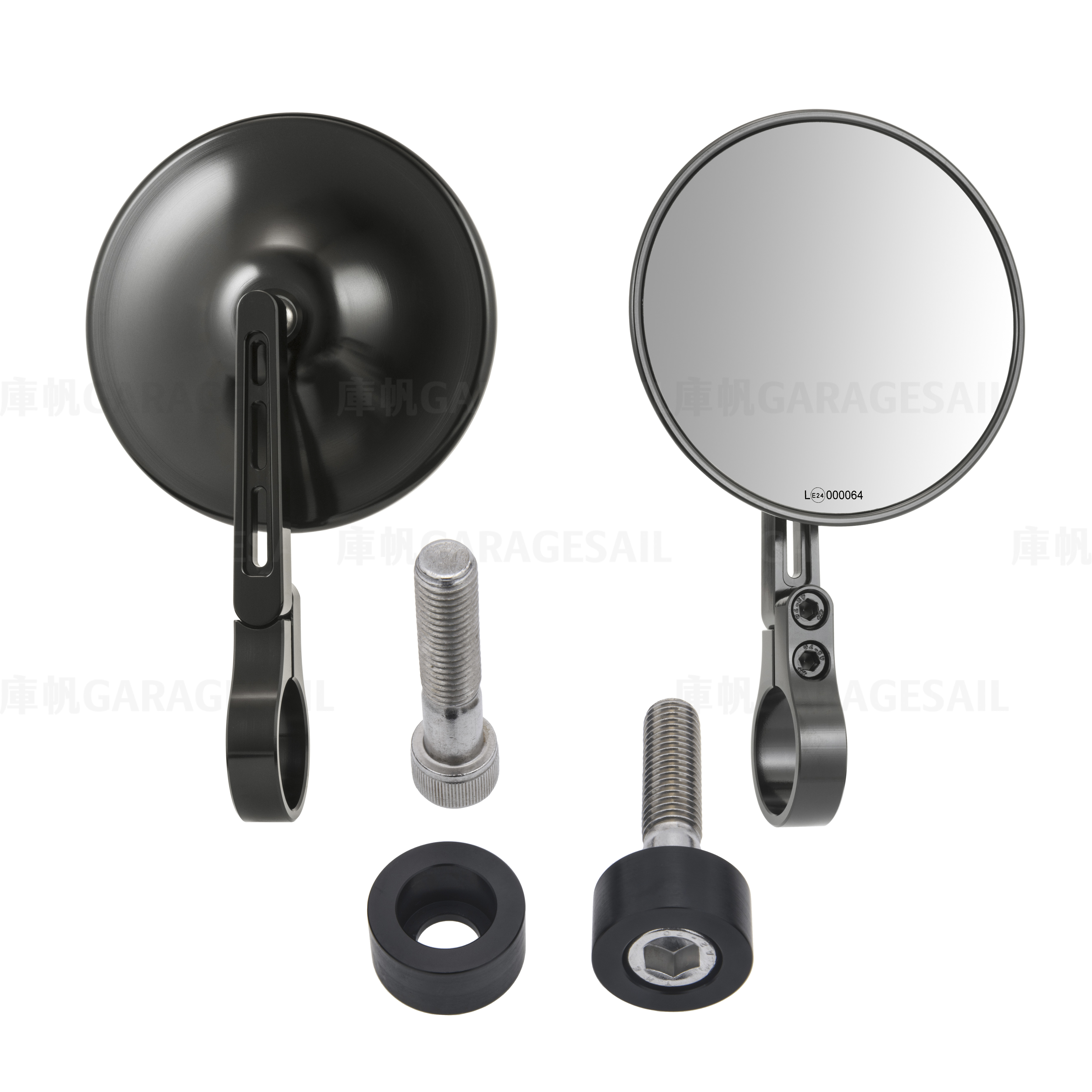 BMW R9T專用 把手端 後照鏡 4吋圓 圓碟 D1