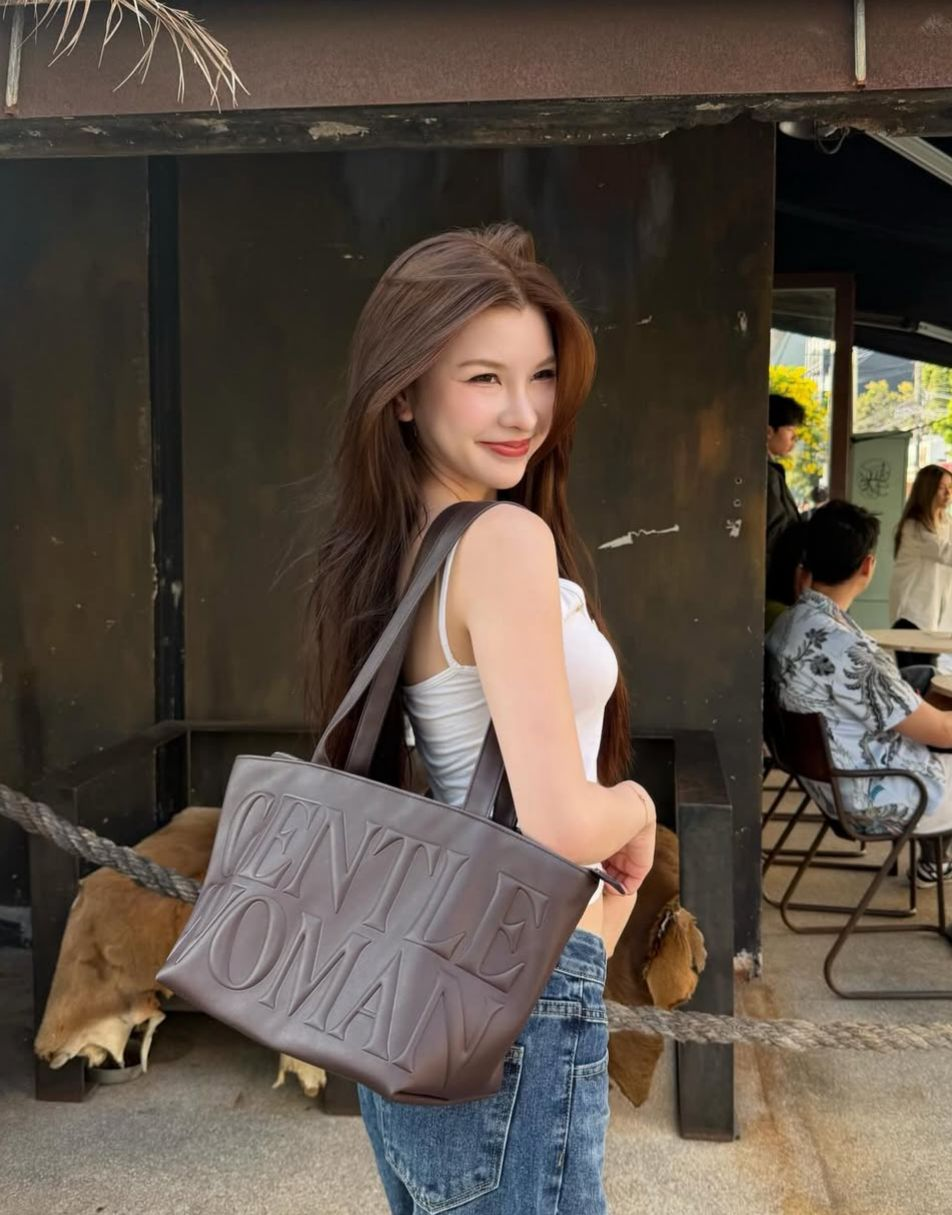 Gentle Woman Daily Shoulder Bag(Dark Brown)