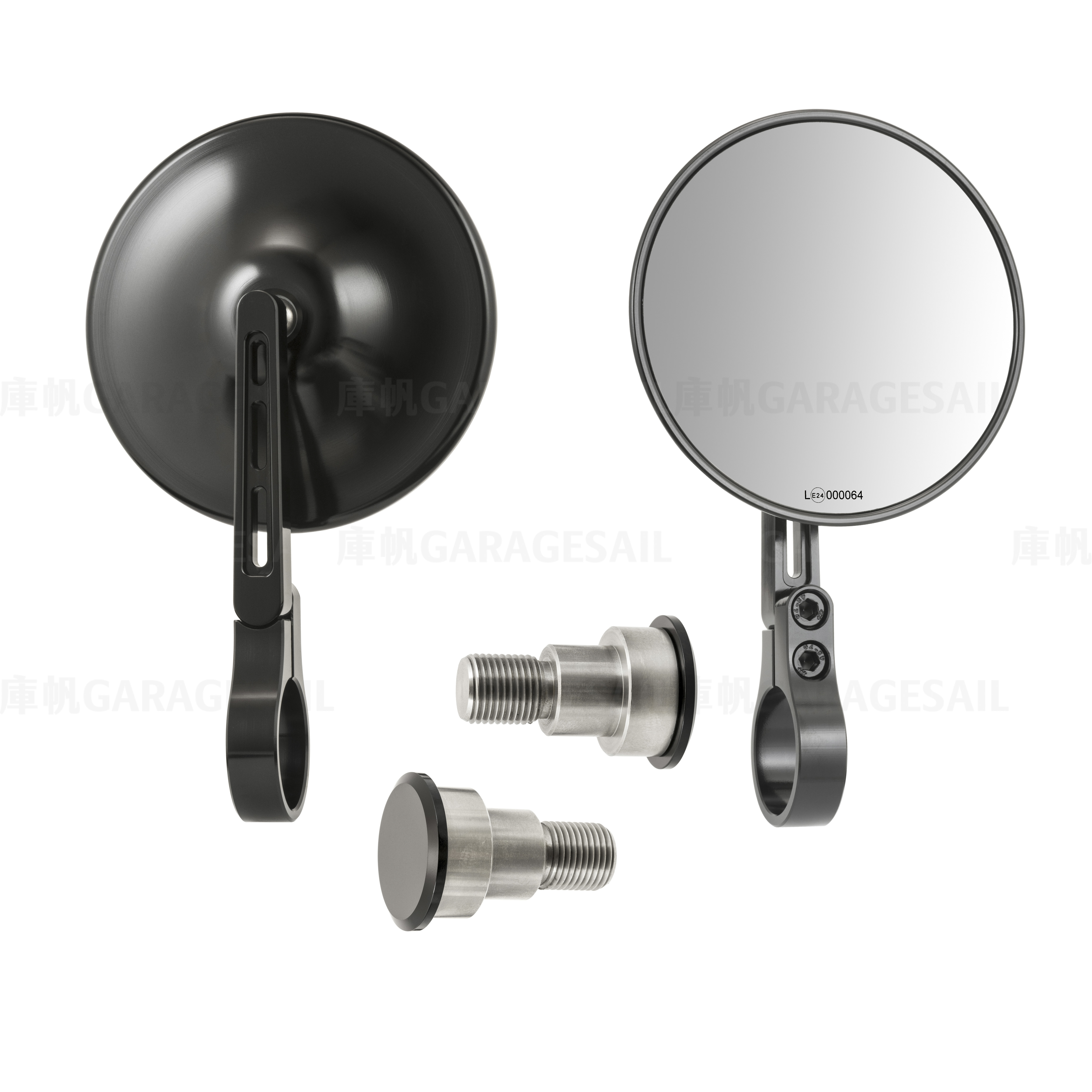 山葉 專用 把手端 後照鏡 4吋圓 圓碟 D1 (隱藏端子)