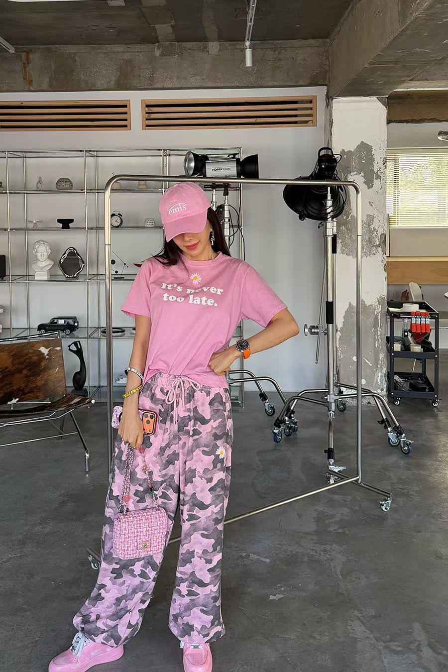 彩色迷彩運動褲