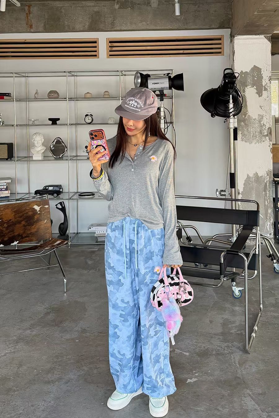 彩色迷彩運動褲