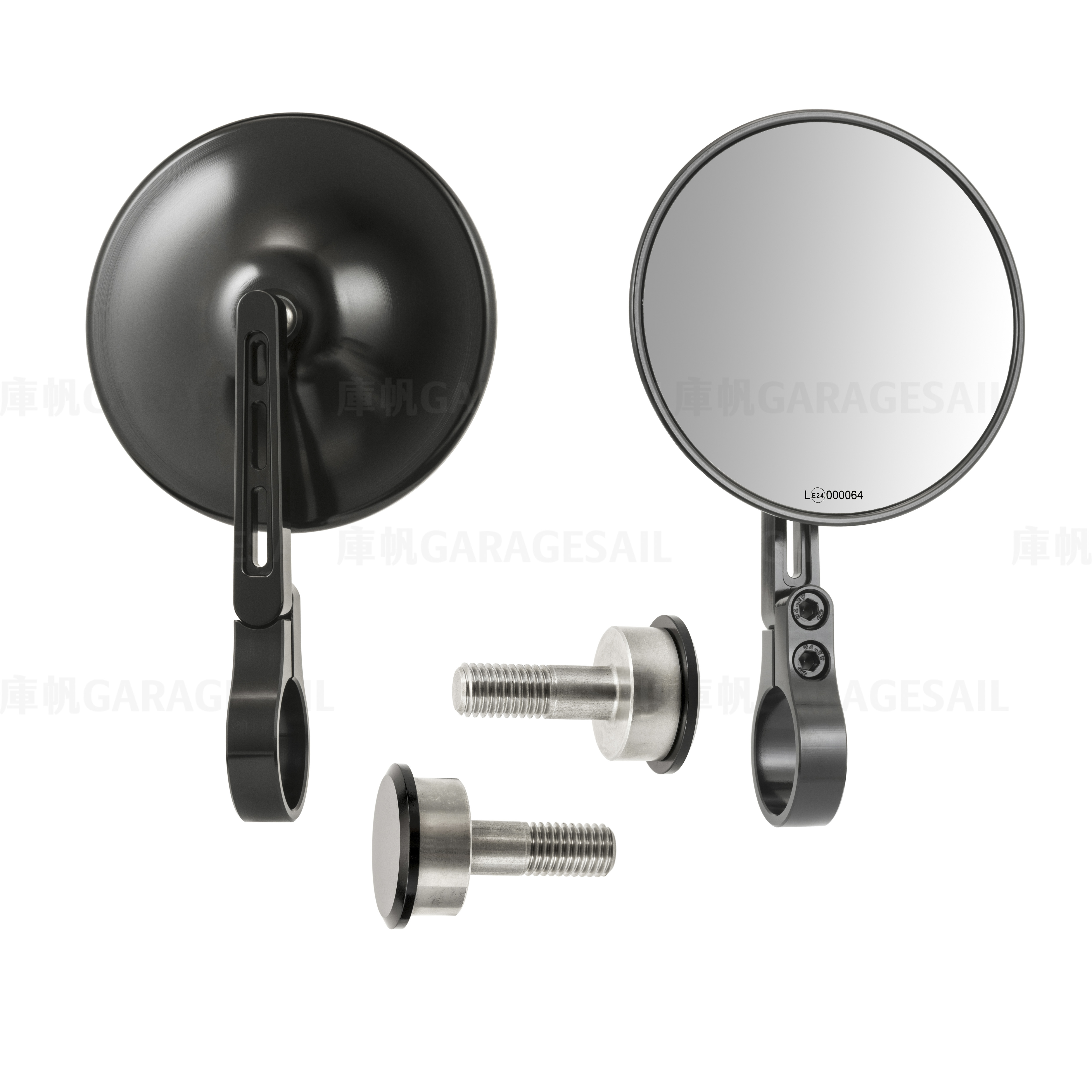 BMW R9T專用 把手端 後照鏡 4吋圓 圓碟 D1 (隱藏端子)