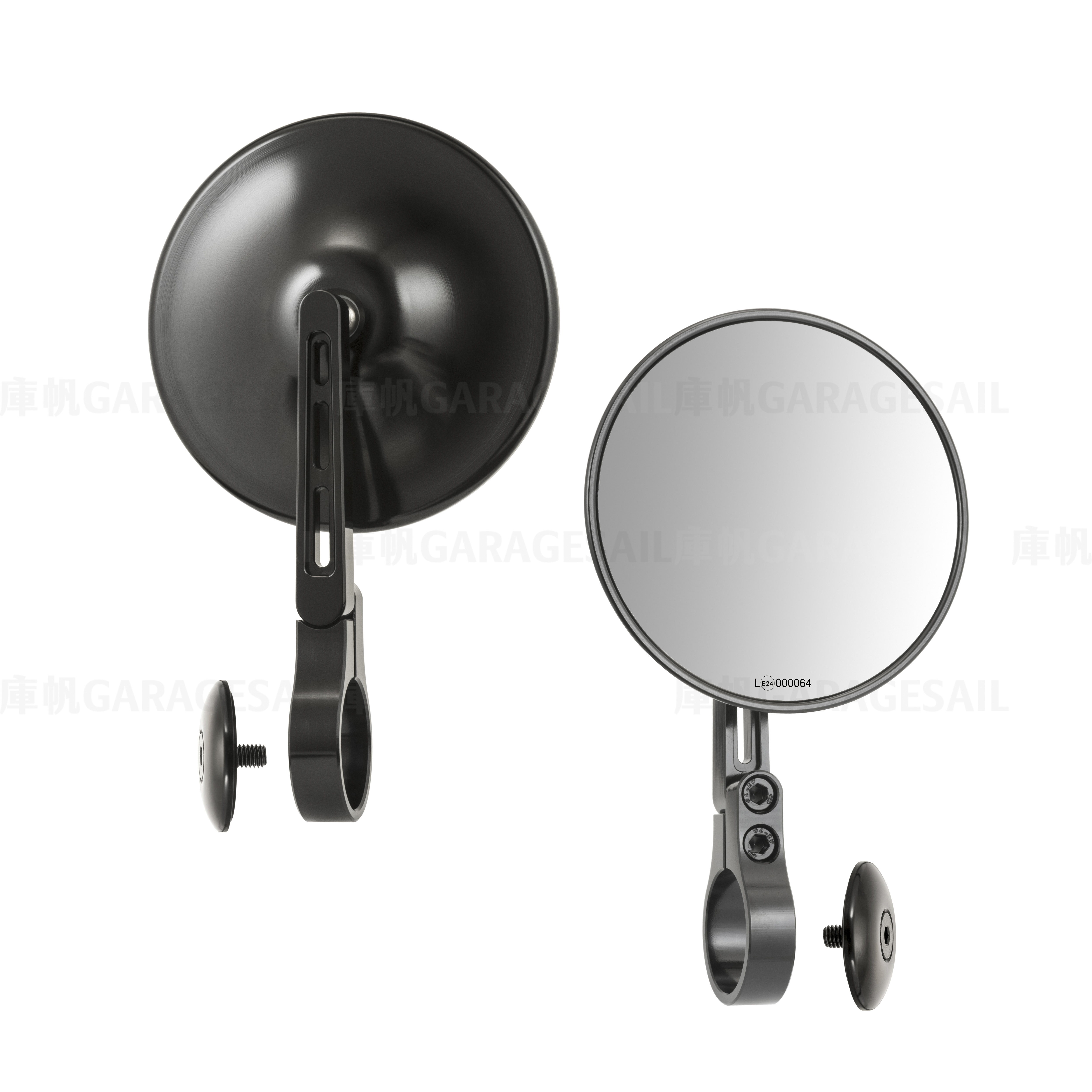 水冷凱旋專用 把手端 後照鏡 4吋圓 圓碟 D1