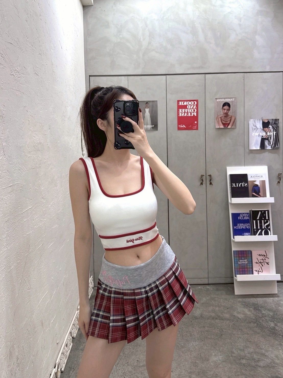 訂製辣妹日常刺繡撞色背心❤️