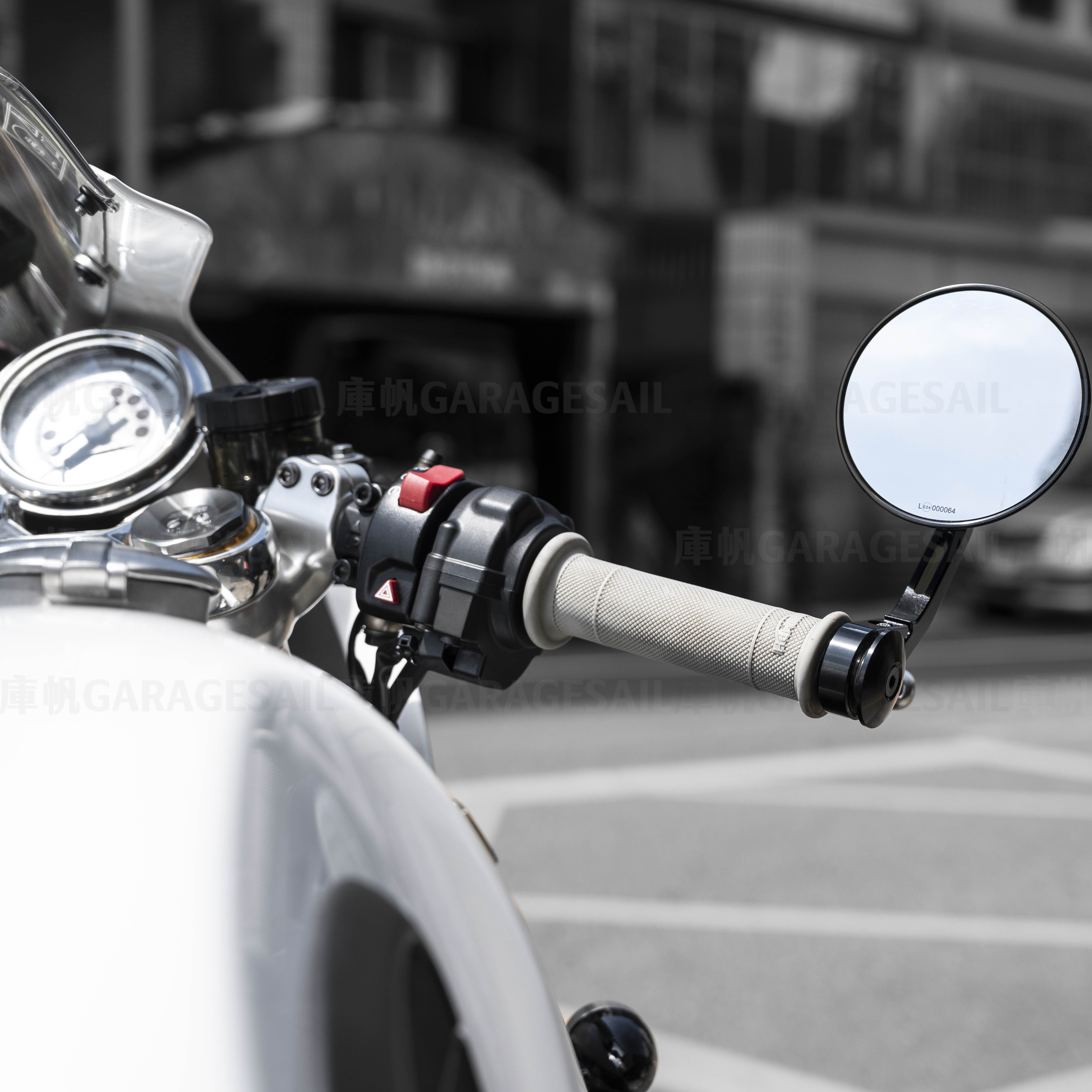 水冷凱旋專用 把手端 後照鏡 4吋圓 圓碟 D2