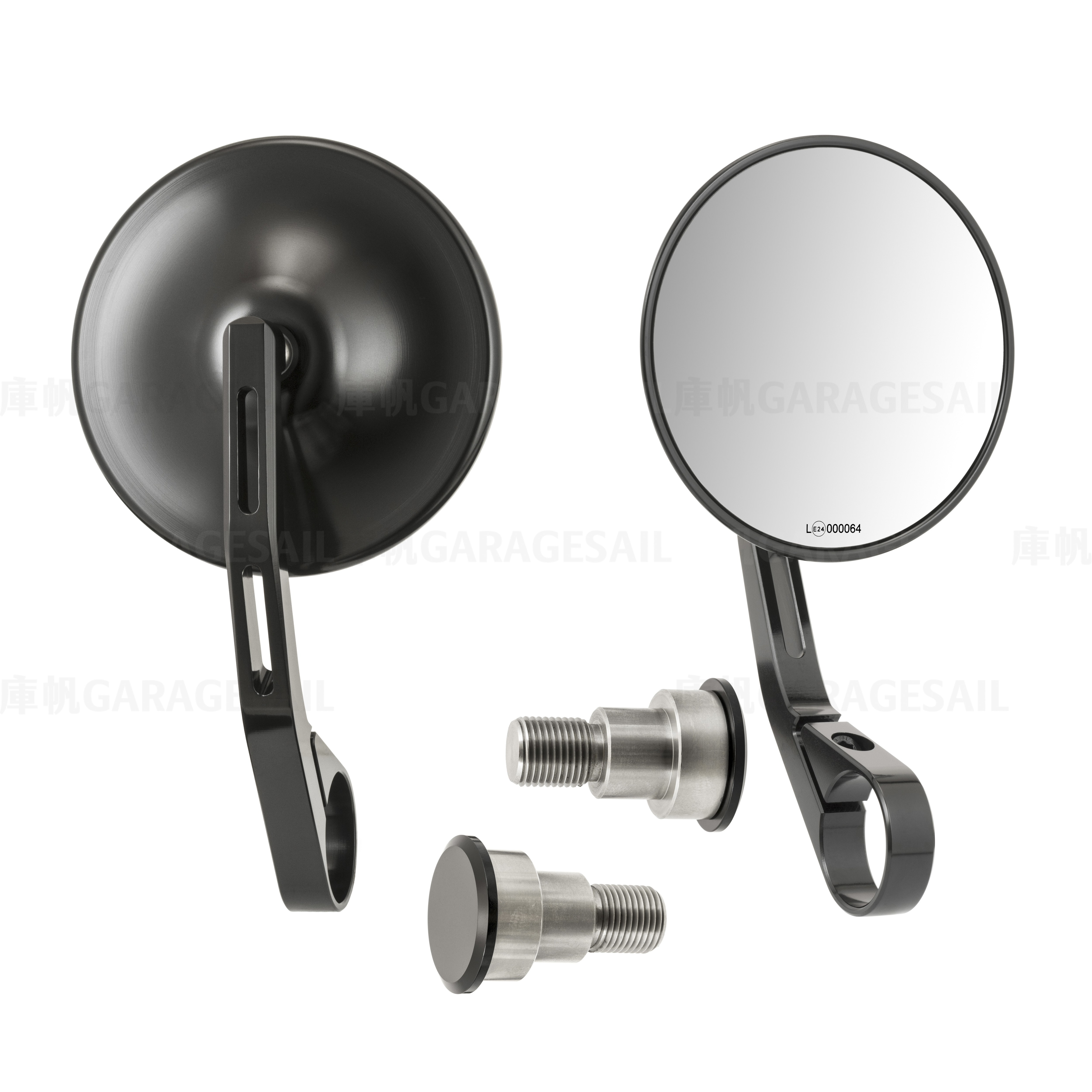 山葉 專用 把手端 後照鏡 4吋圓 圓碟 D2 (隱藏端子)