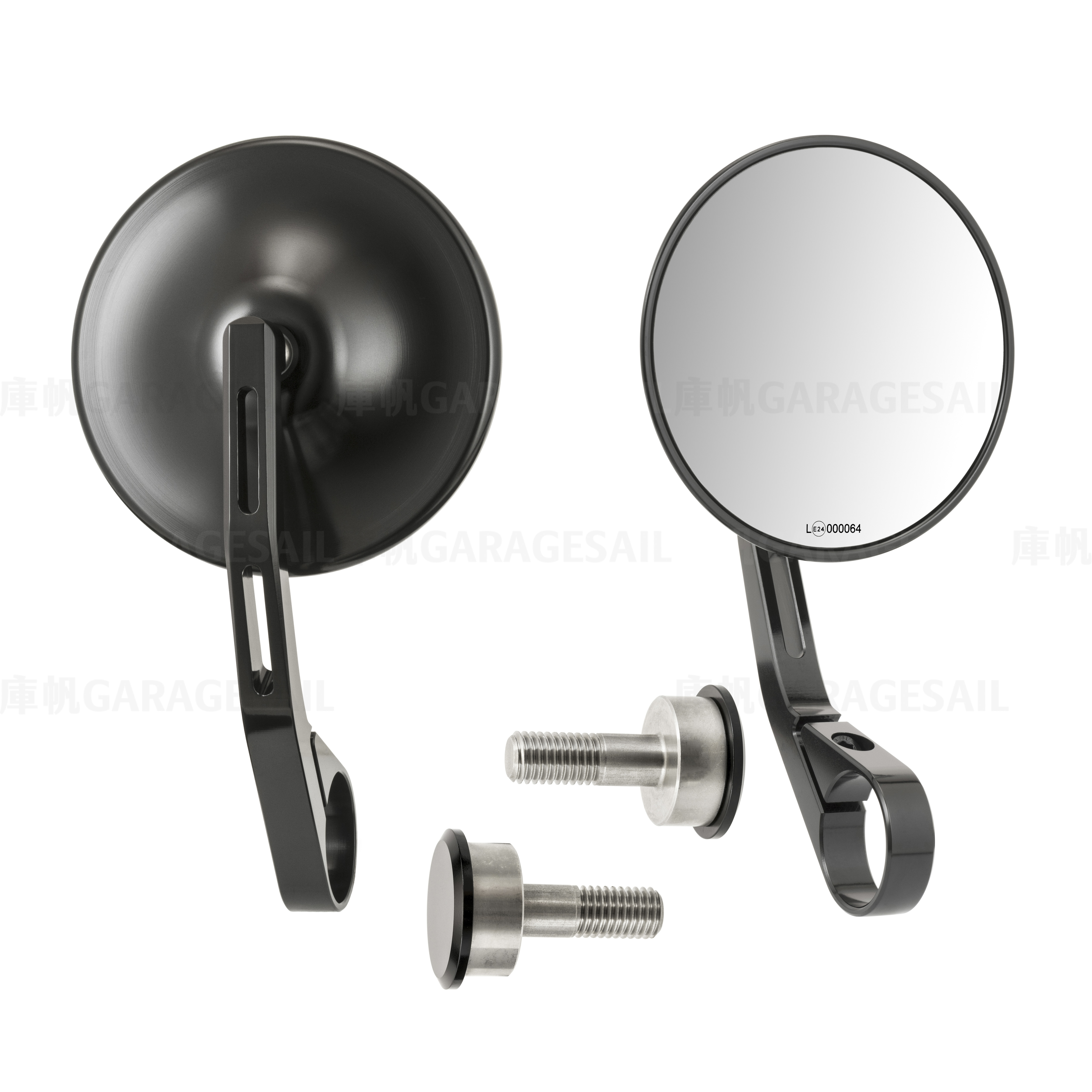 BMW R9T專用 把手端 後照鏡 4吋圓 圓碟 D2 (隱藏端子)