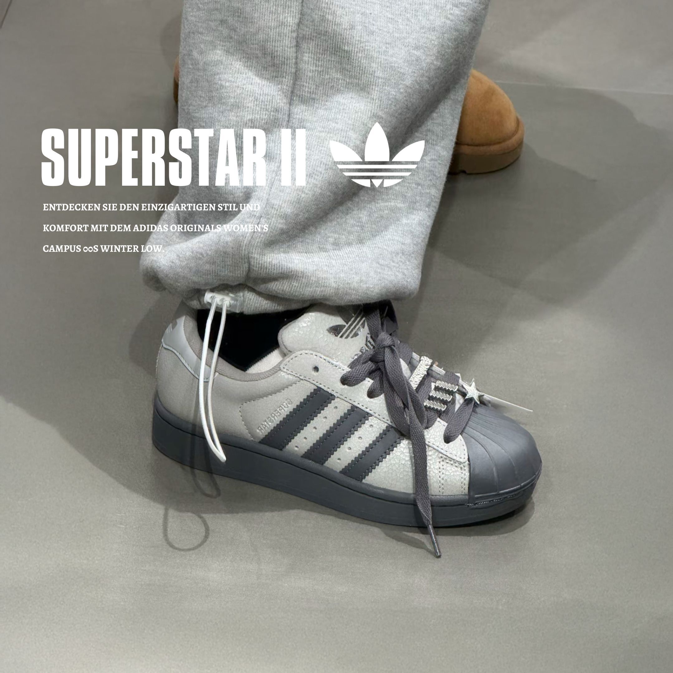 NICEDAY 代購 Adidas Superstar 2 灰 石灰 黑灰 復古 板鞋 三葉草 IH1629