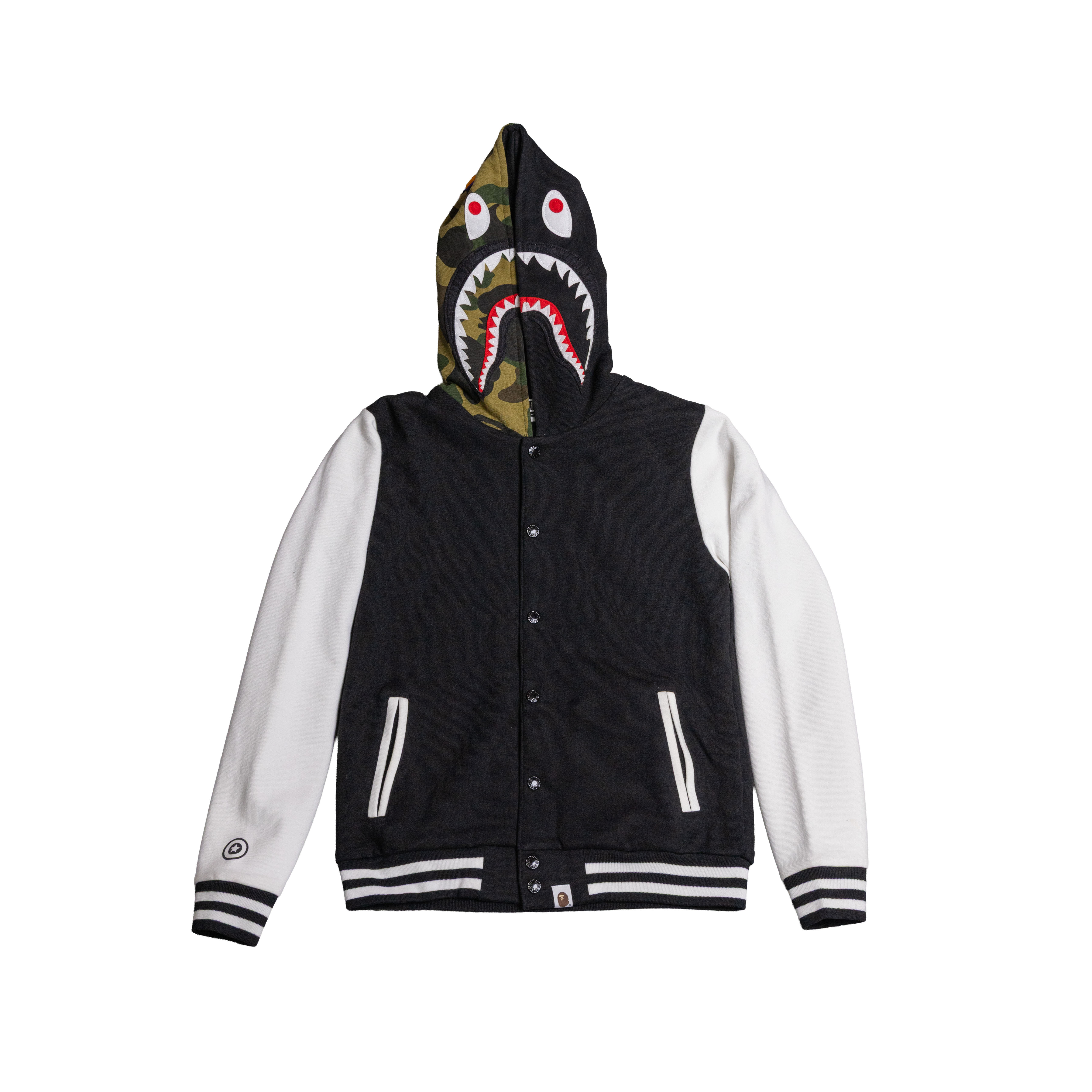 A BATHING APE BAPE SHARK BASEBALL JACKET 棒球外套