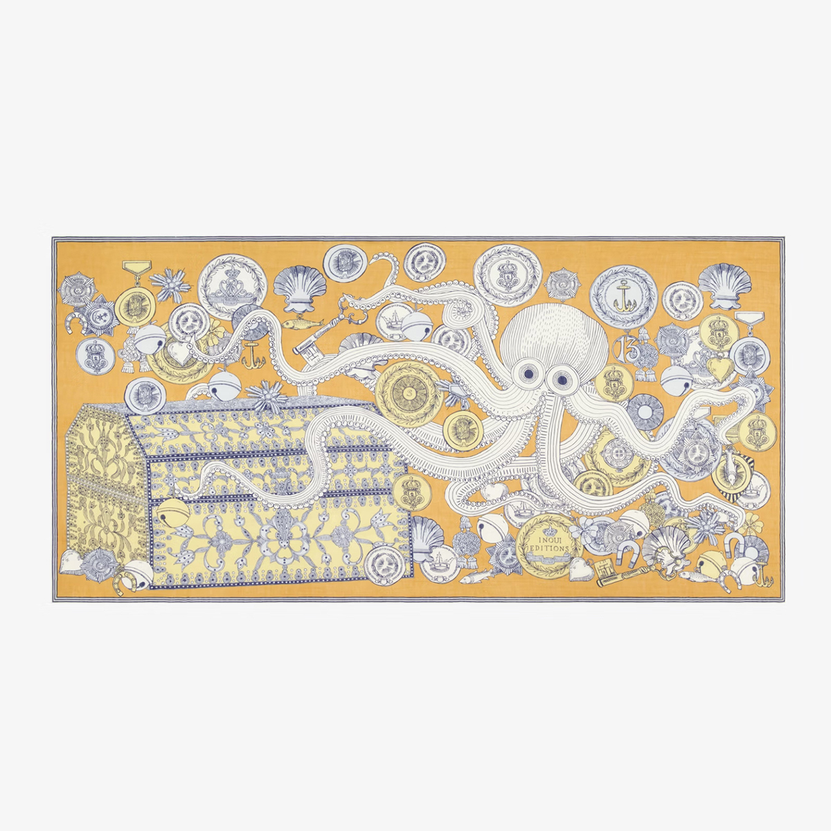 OCTOPUS 絲棉圍巾100 - 焦糖