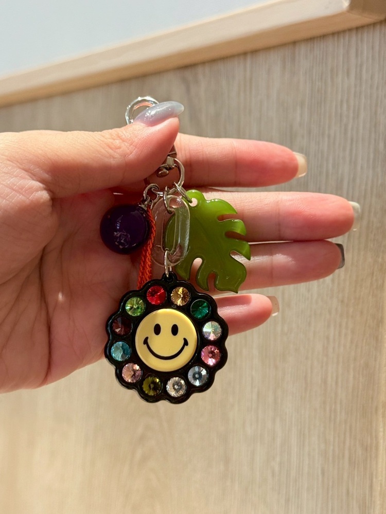 『GD』葉子鑽鑽七彩花吊飾