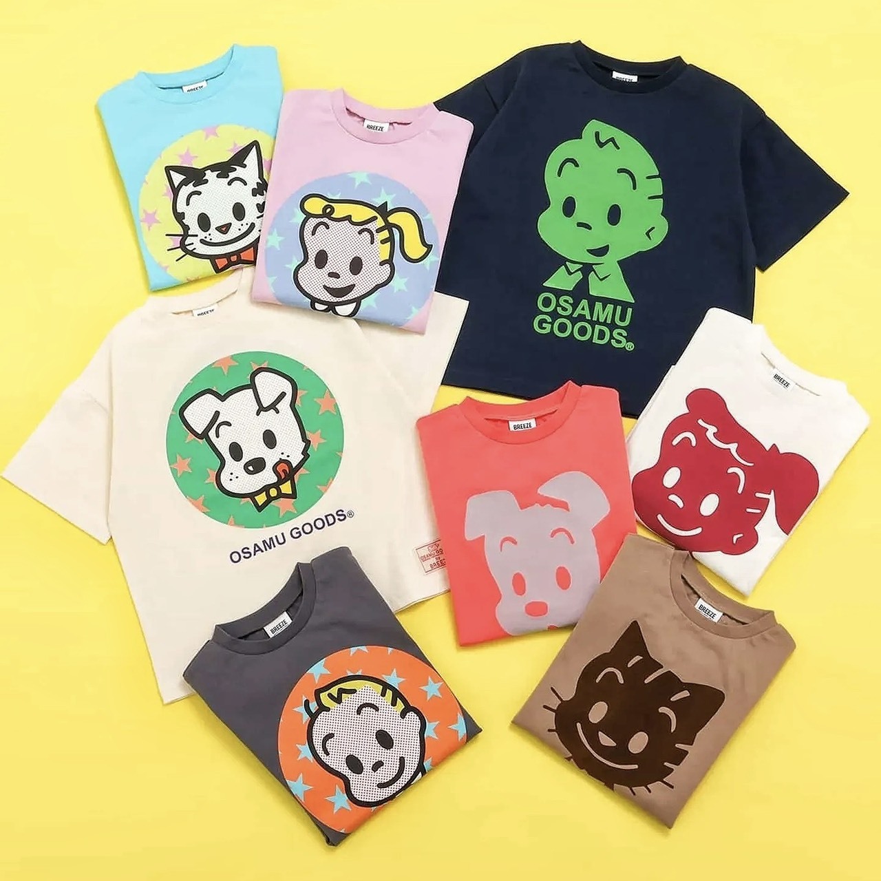 日本 90-140 OSAMU GOODS短袖聯名上衣 8色