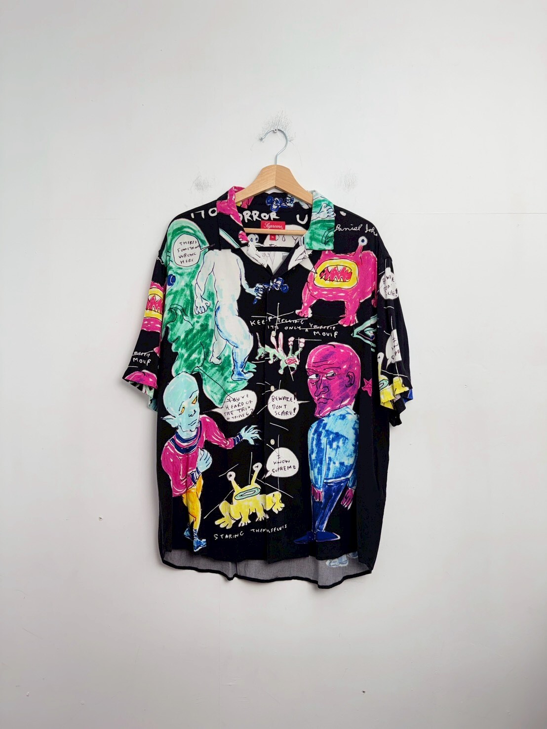 SUPREME 20SS Daniel Johnston Rayon S/S Shirt  SIZE XL