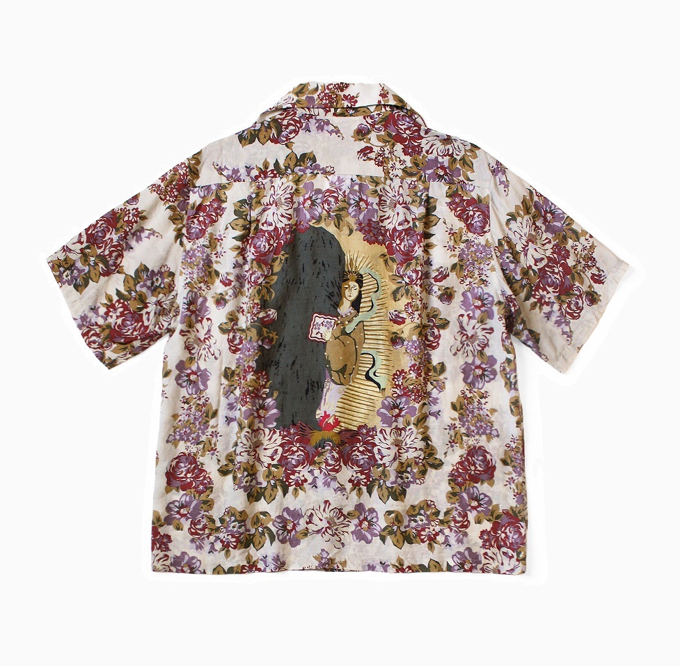 LAST PCS: KAPITAL SILK RAYON CHAMPETRE PATTERN COLLAR ALOHA SHIRT S/S - SIZE 3 PRE ORDER ITEM (預訂中)