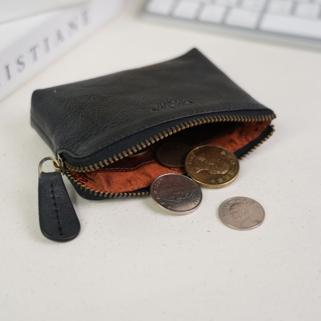 『新品上市』老爺有喜 真皮單層零錢包(075076bk)