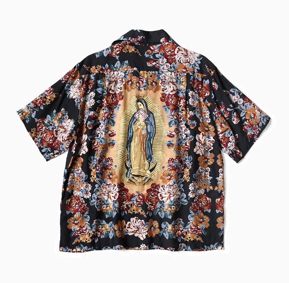 LAST PCS: KAPITAL SILK RAYON CHAMPETRE MARIA PATTERN COLLAR ALOHA SHIRT S/S - SIZE 3 PRE ORDER ITEM (預訂中)