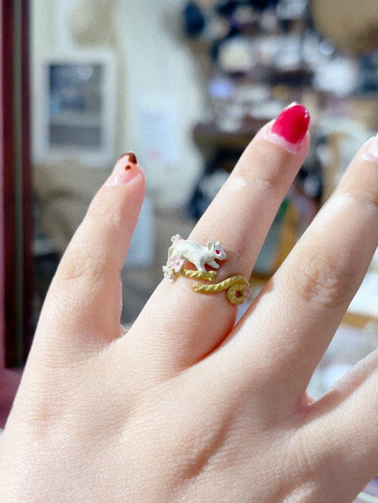 【歌舞伎】祗園彩靈新光記小老鼠戒指