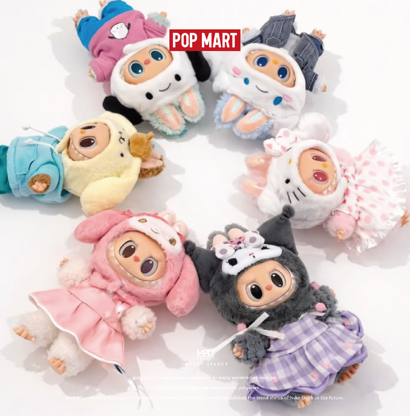 POPMART 泡泡瑪特 Labubu 拉布布 三麗鷗聯名款 吊飾 盲盒 一中盒