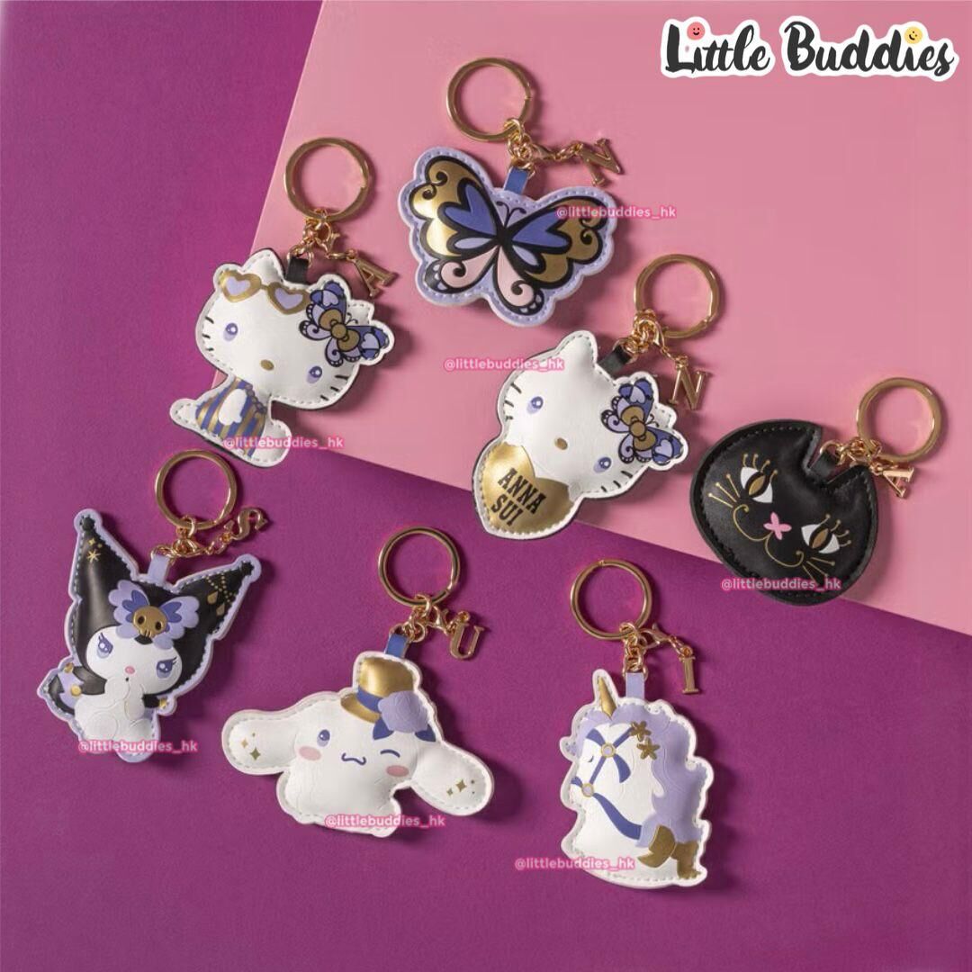 台灣限定 ANNA SUI × Sanrio Characters 跨界時尚聯名系列 第2彈 限量皮革鎖匙圈