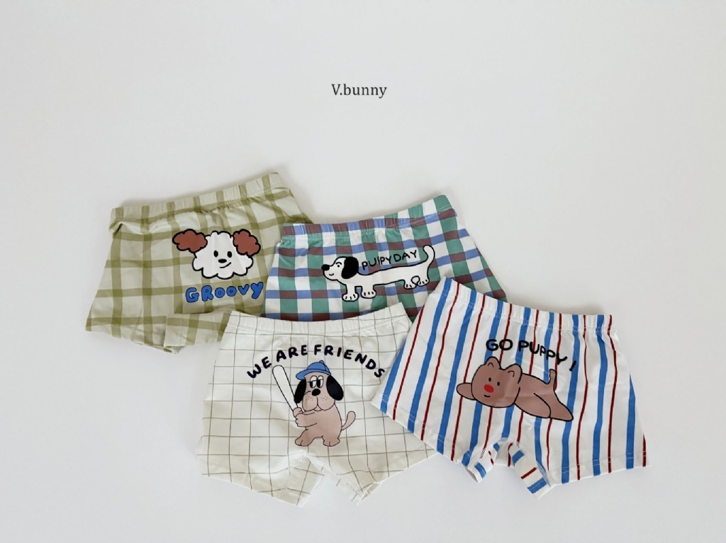 正韓春Vbunny 男孩棒球狗狗內褲組