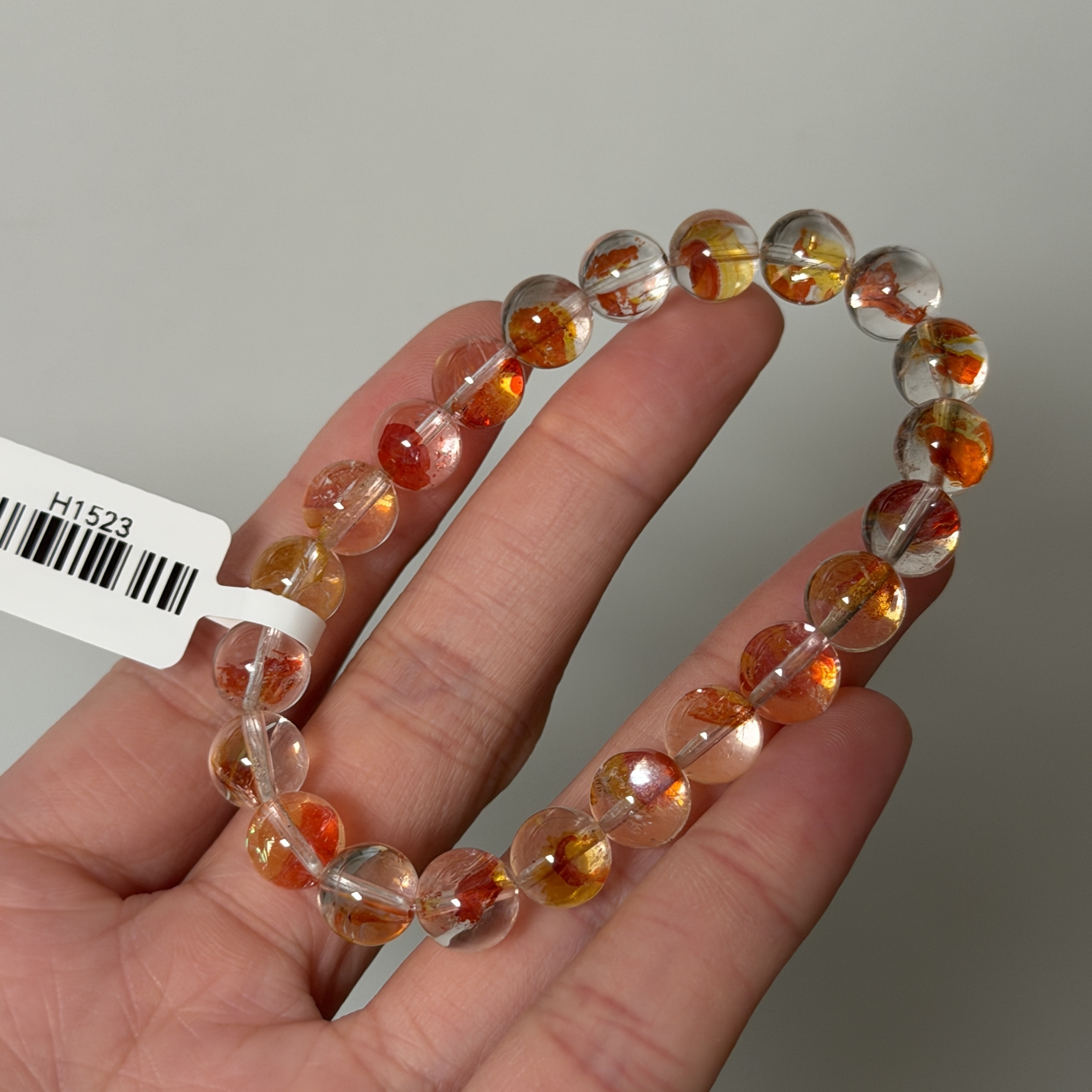 高級數錦鯉膠花 約8.5mm H1523