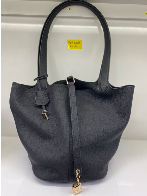 AB260309-F67-超大菜籃子-送獅子玩偶掛飾-黑色