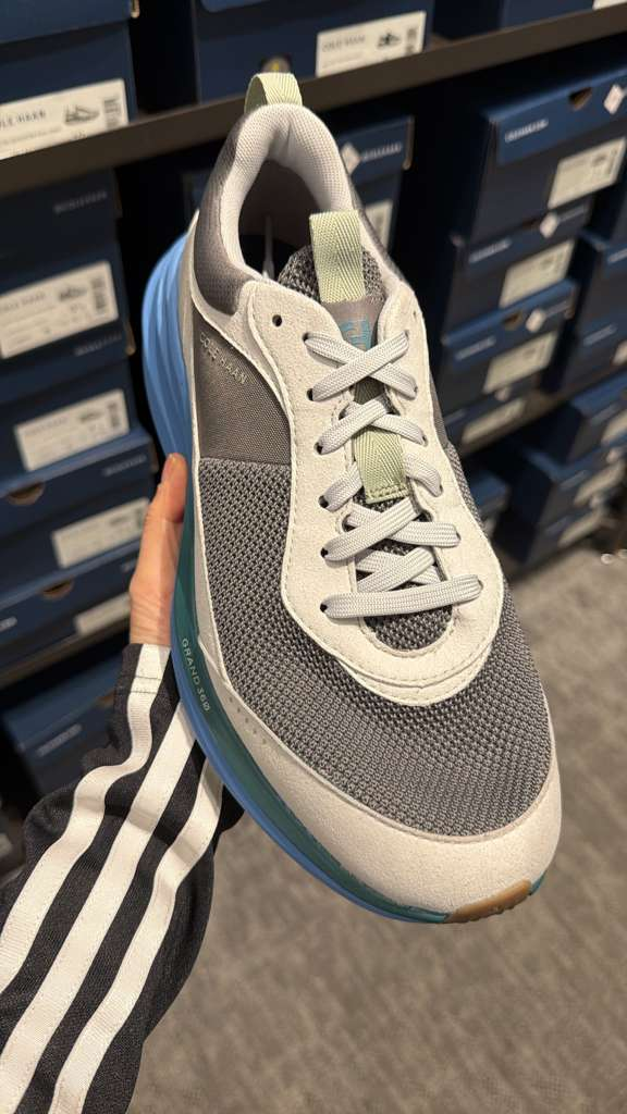 WE079 Cole Haan ØriginalGrand Quadstreak 灰拼藍色男士跑鞋