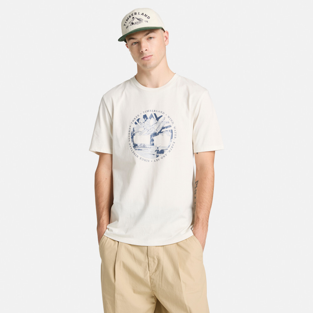 Timberland - Men's Tree Logo Lake House Graphic Tee|TB0A5SVWCM91
