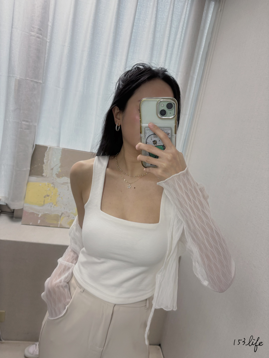 A9厚磅質感方領寬肩帶bra背心(2色)