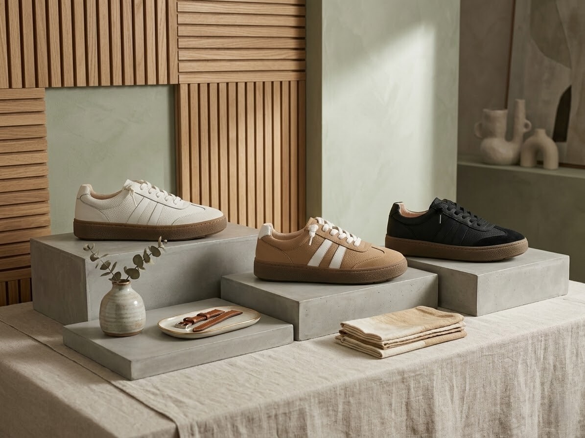 完美融入各種風格的百搭色系：溫柔奶杏、復古太妃糖、率性經典黑。搭載 3M 防潑水科技，讓心愛的真皮鞋常保如新。