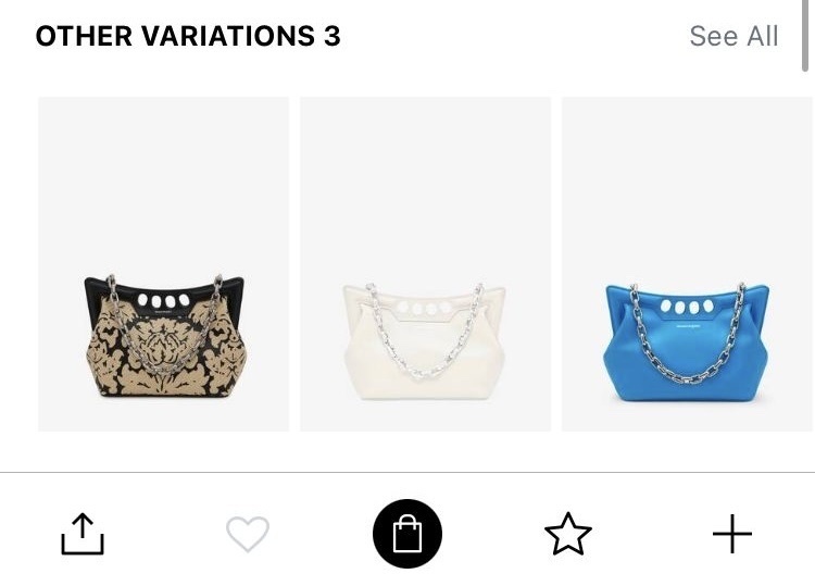 Alexander McQueen the peak bag Small