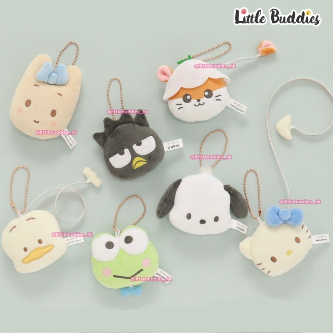 日本限定 Sanrio x Bleu Bleuet 藍色主題軟腍腍設計系列 - 頭形公仔軟尺匙扣