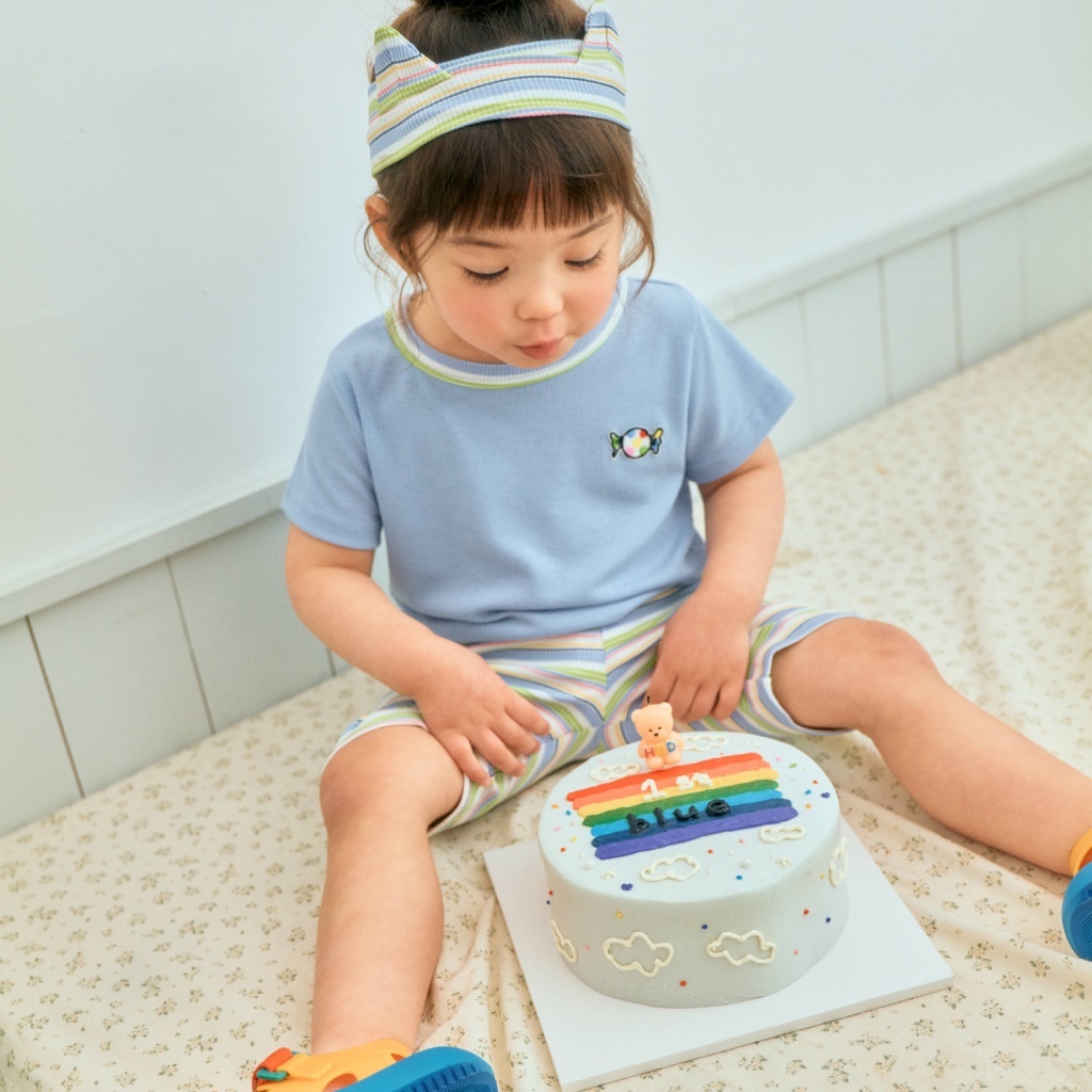 正韓夏 1stblue 圓領糖果上衣