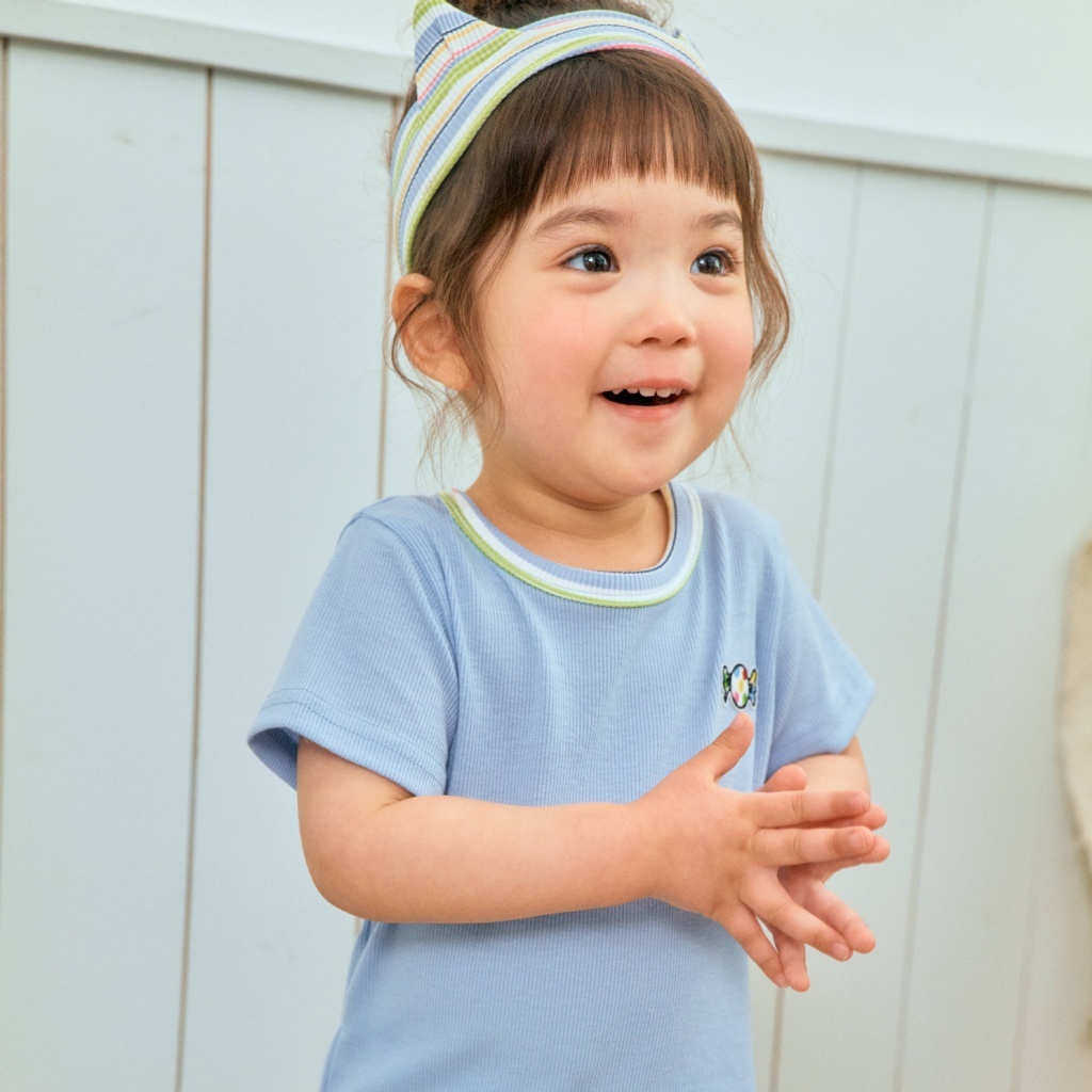 正韓夏 1stblue 圓領糖果上衣