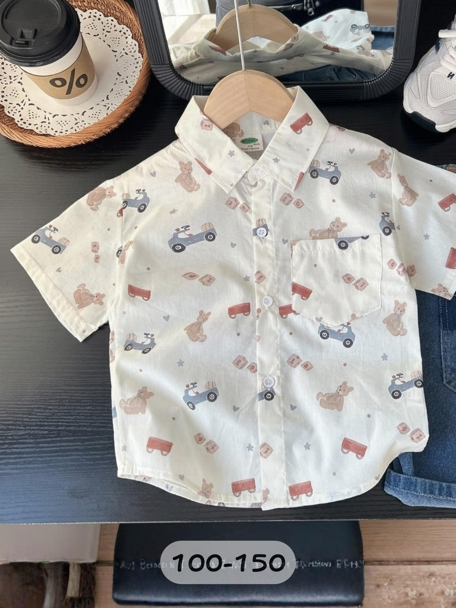 小熊車車 短袖襯衫