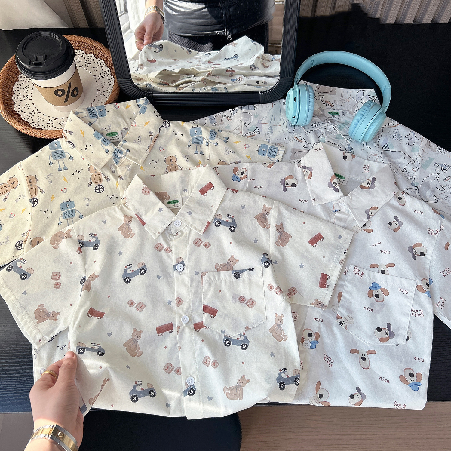 小熊車車 短袖襯衫