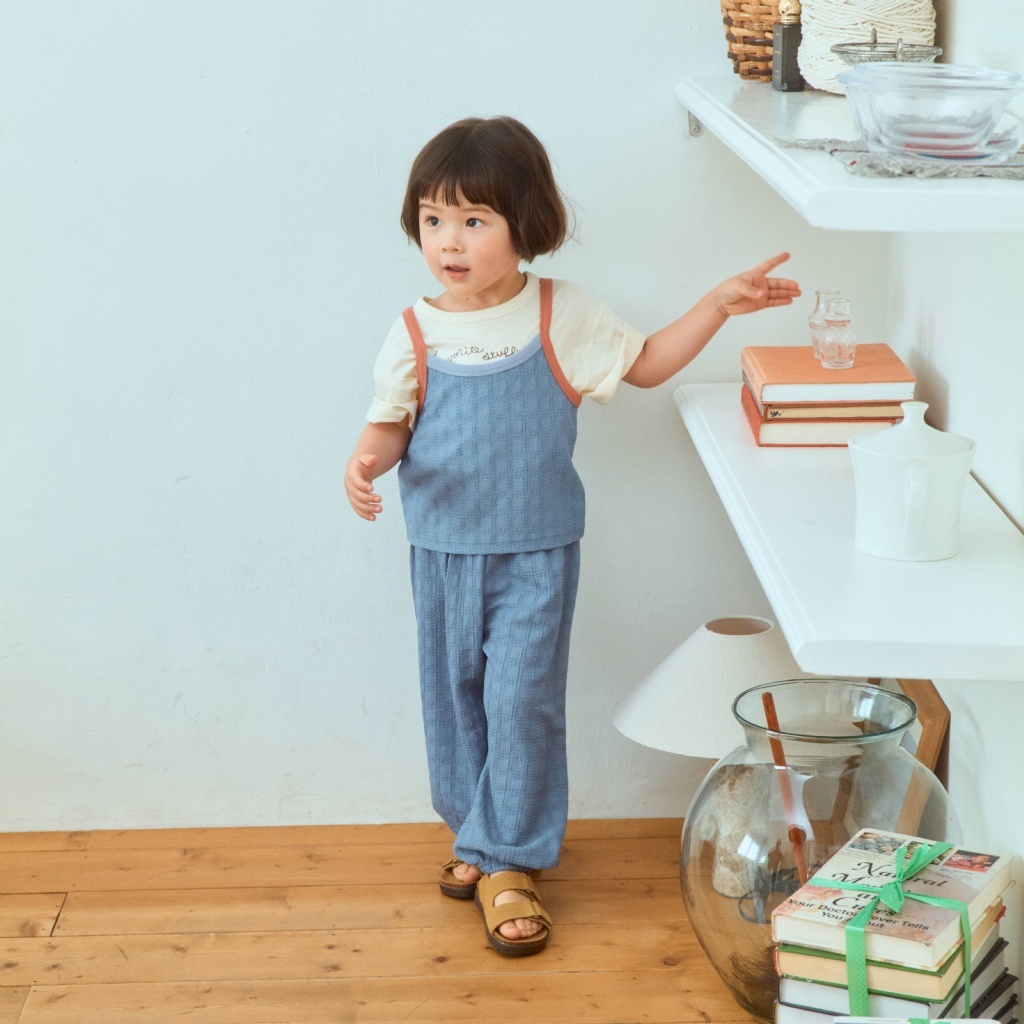 正韓夏 1stblue 三色方格背心