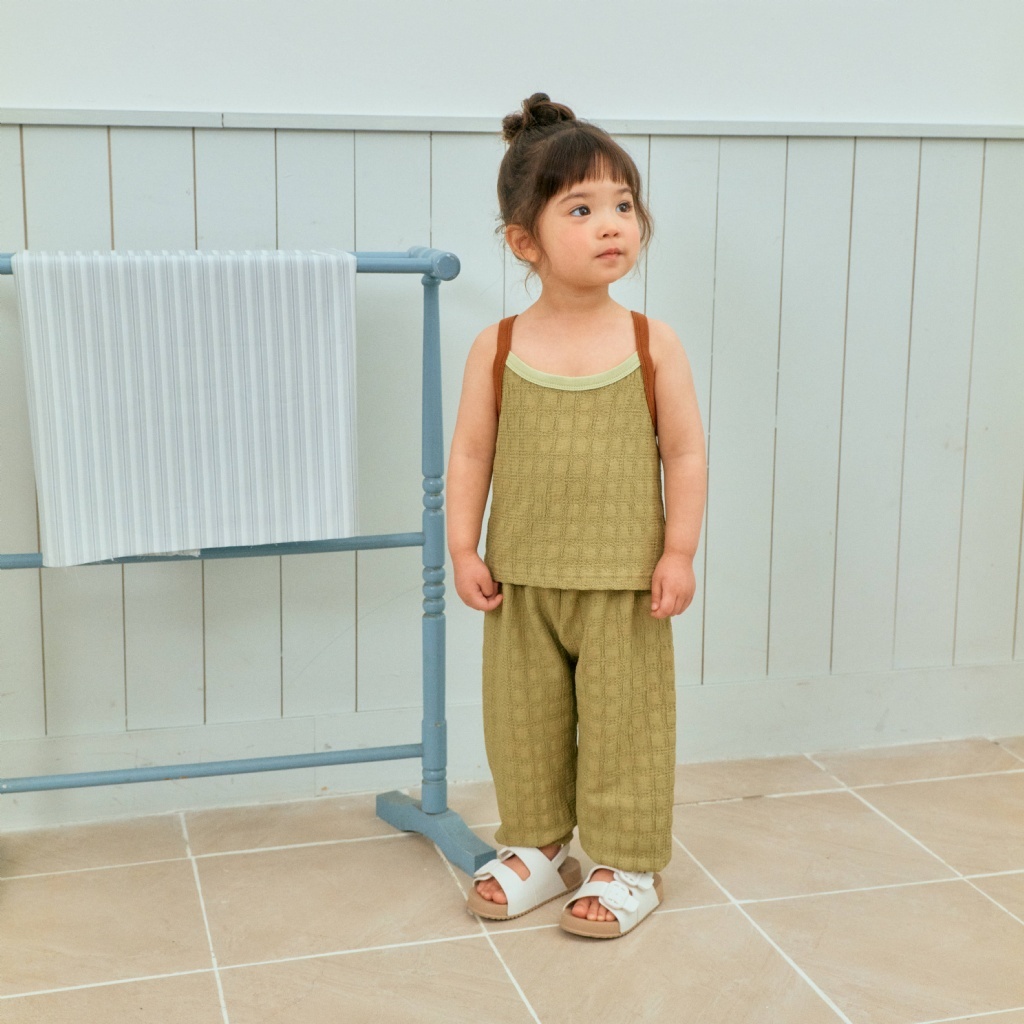 正韓夏 1stblue 三色方格背心