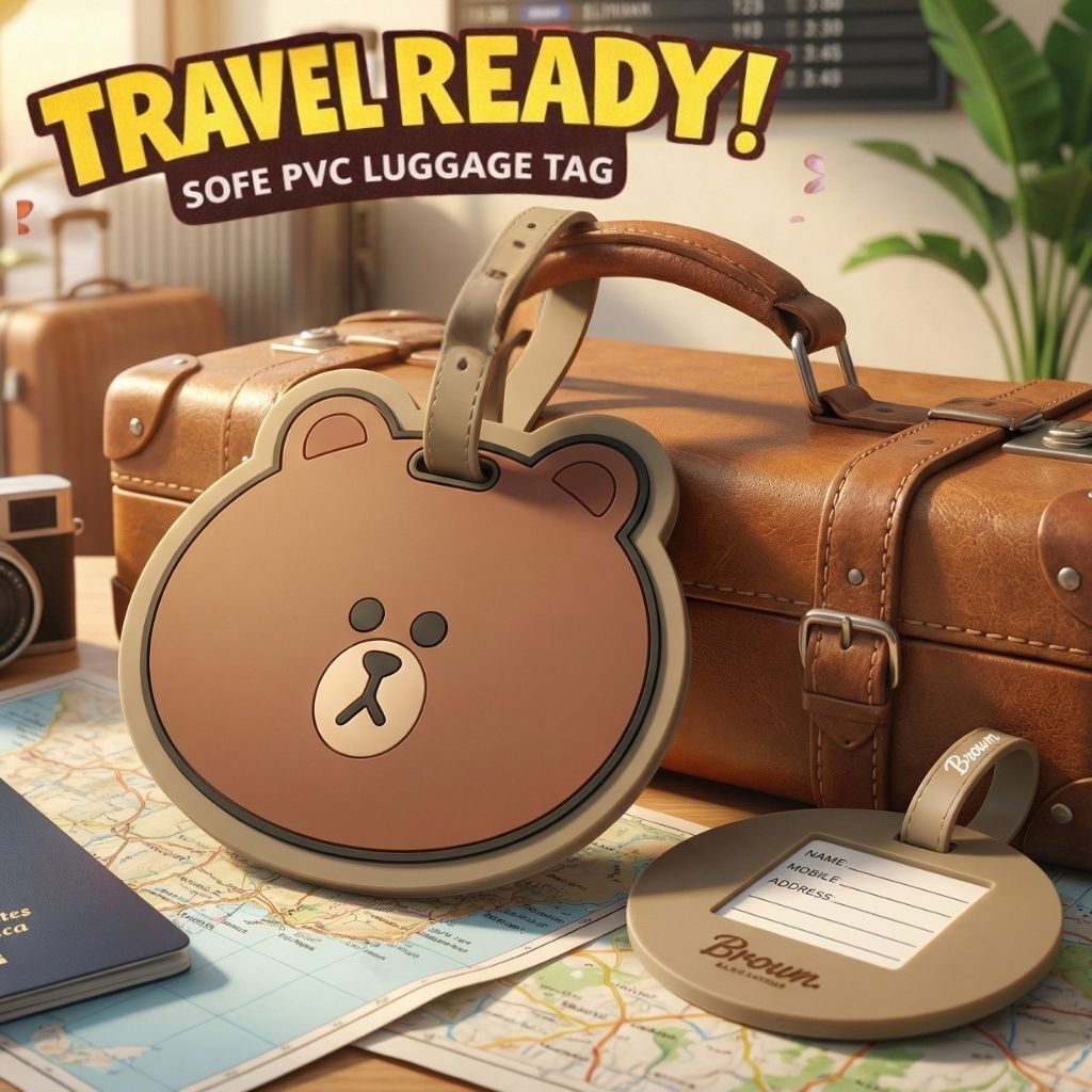 LINE FRIENDS - 行李牌 |名牌 |Brown