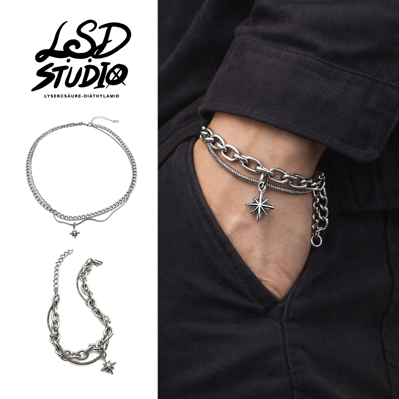 星墜拼接設計手鏈 / 項鍊【ACCG11】