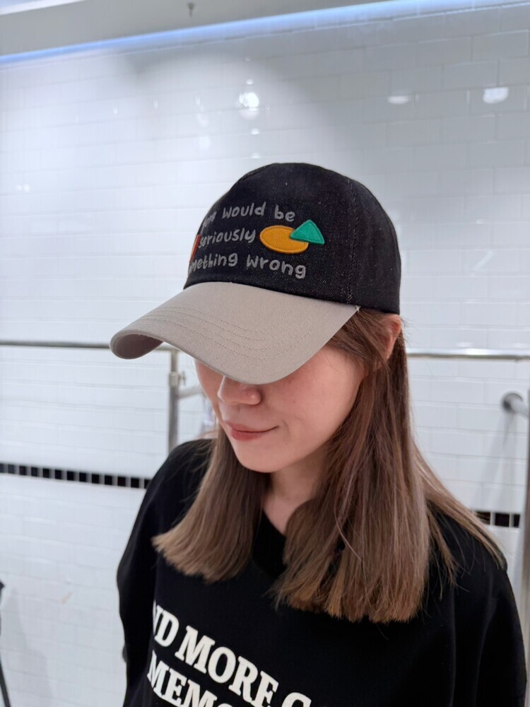 英字撞色牛仔拼接棒球帽