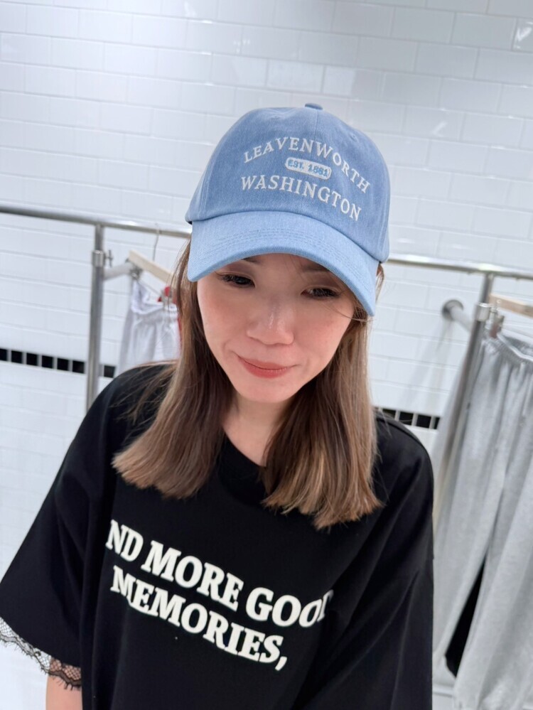 刺繡英字牛仔藍棒球帽