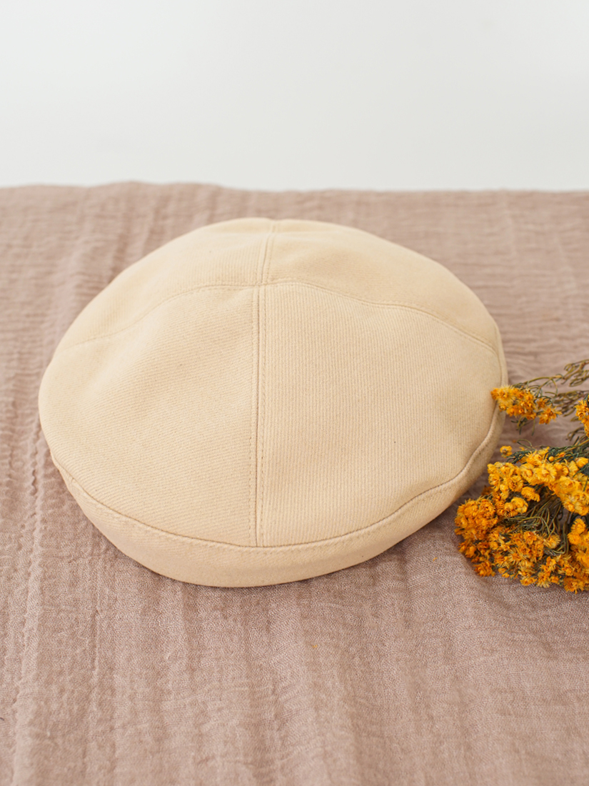 法式優雅條絨貝蕾帽(4色)