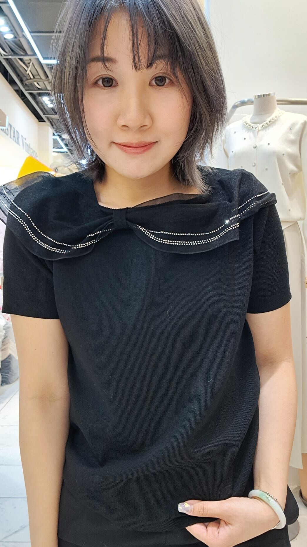 JC0309D 雪紡閃閃領