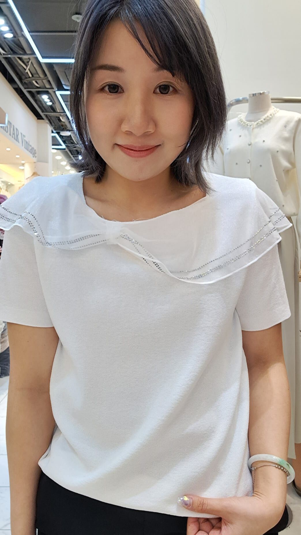 JC0309D 雪紡閃閃領