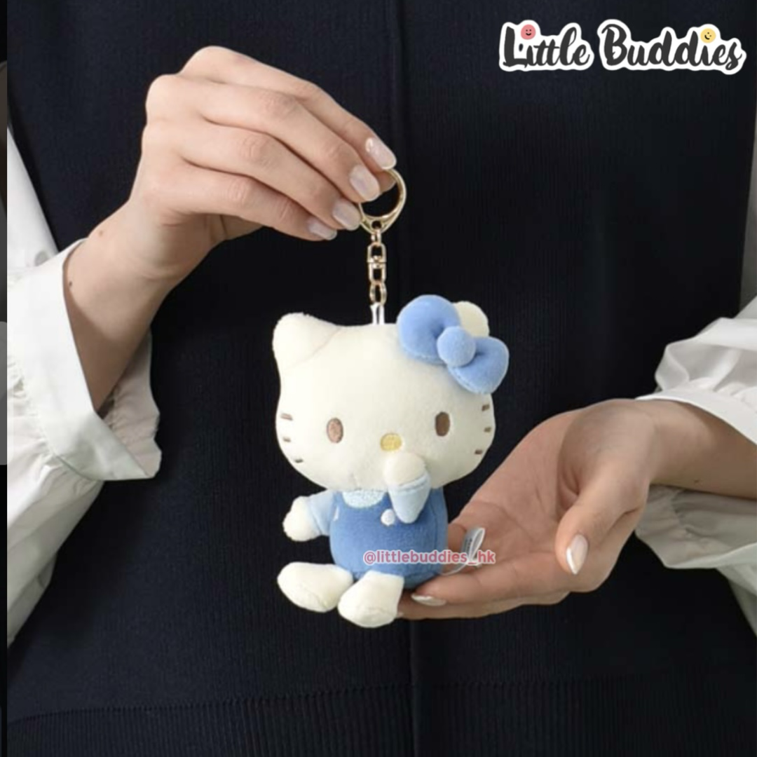 日本限定 Sanrio x Bleu Bleuet 藍色主題軟腍腍設計系列 - 公仔匙扣